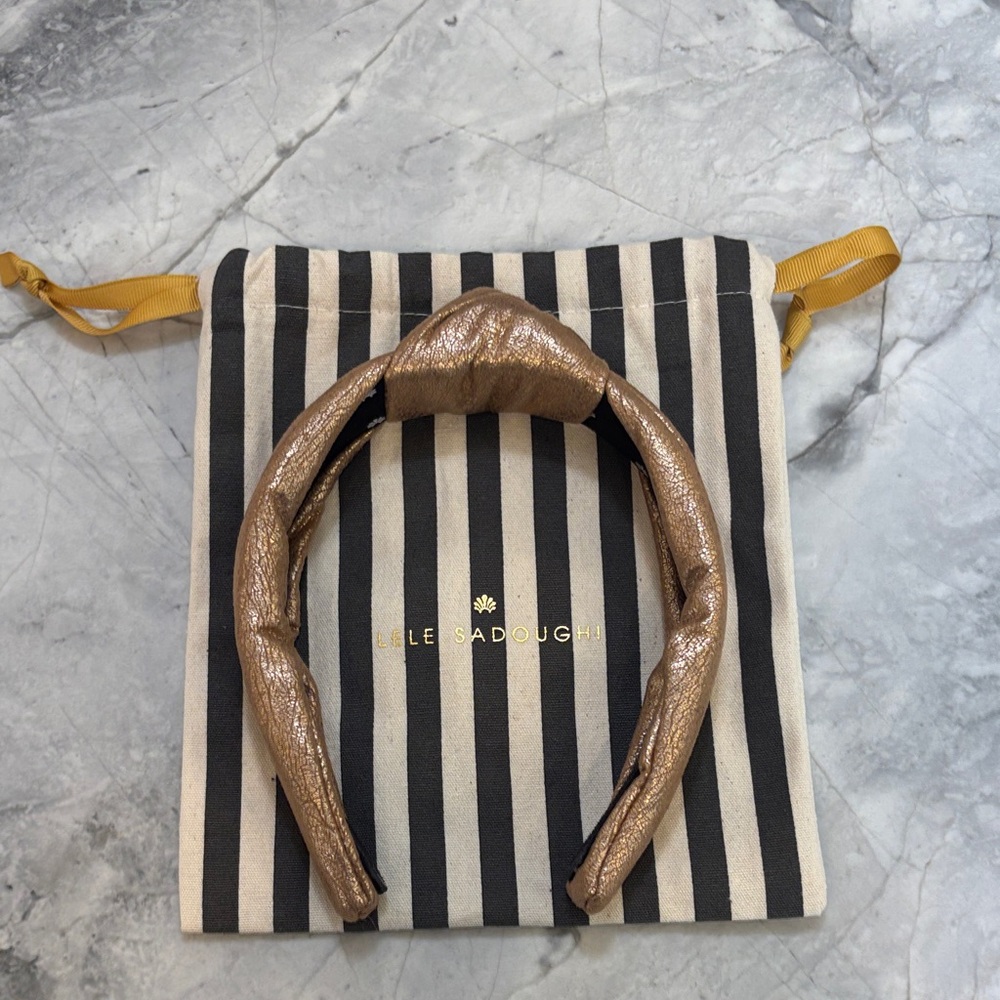 Lele Sadoughi Metallic Bronze Headband